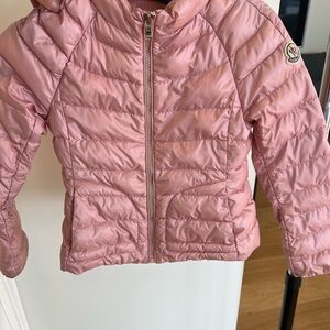Moncler Kids Light Pink Puffer Coat